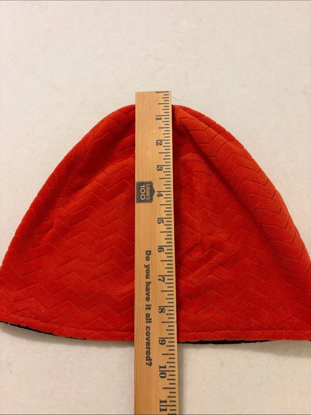 Reversible Black and Red Fleece Beanie